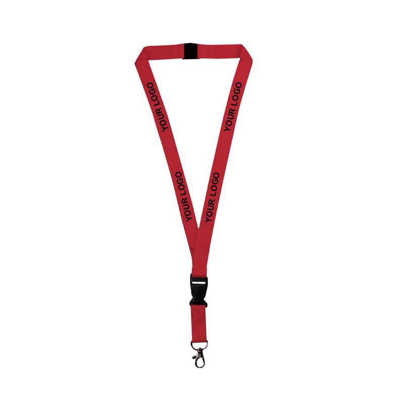 20mm Red Polyester Material Lanyard